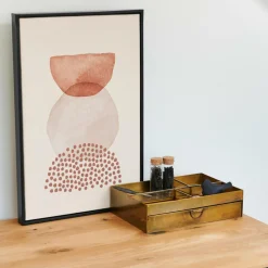 ABSTRACT Décoration Murale Noir, Blanc, Brun