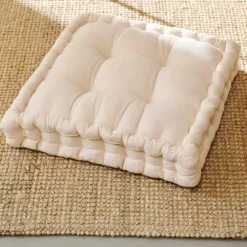 ALDA Coussin Matelas Blanc Cassé