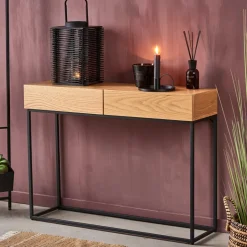 ALMA Table Murale Noir, Naturel