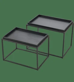 APOLLO Table D'appoint Set De 2 Noir