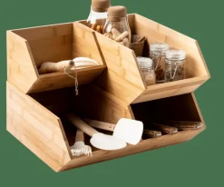 BAMBOO Organisateur Empilable Naturel