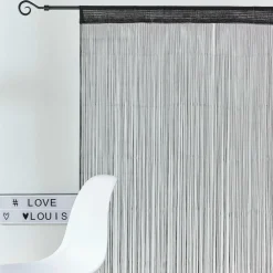 BLACK Rideau à Franges Noir