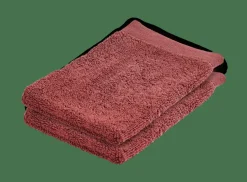 B-LUX Gants De Toilette Set De 2 Rouge