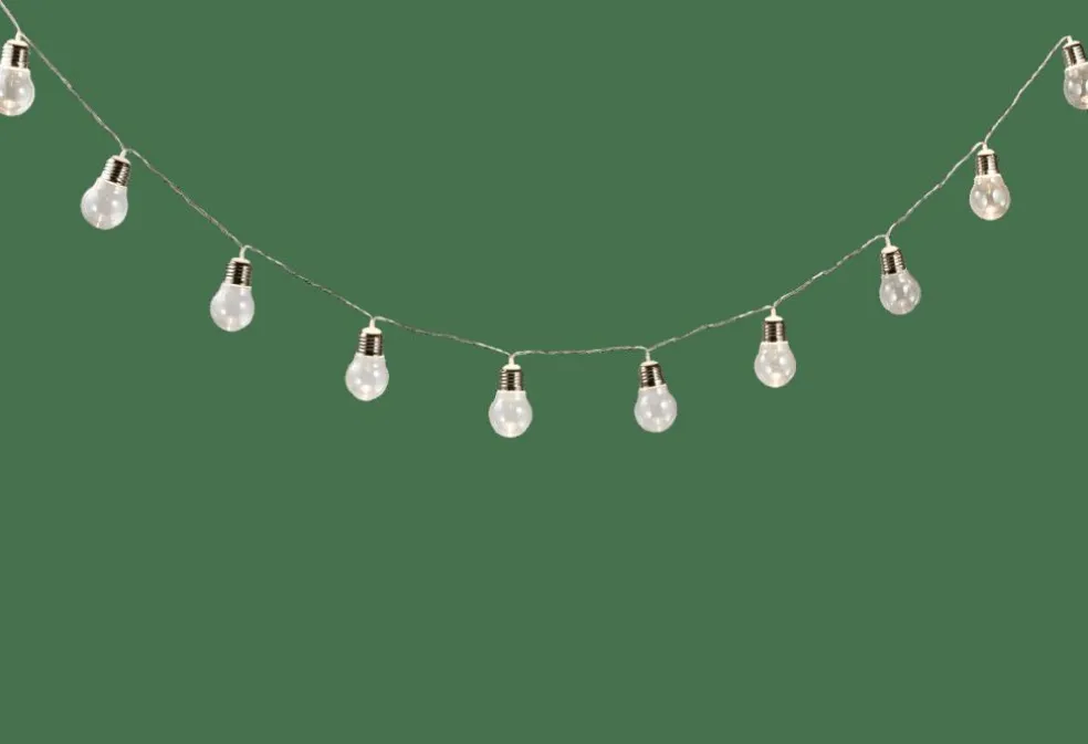 BULB Guirlande Lumineuse Solaire 10 Leds Transparent