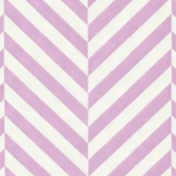 CHEVRON Set De 20 Serviettes Mauve