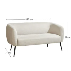 DAVI Canapé Blanc Cassé