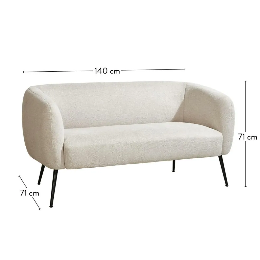 DAVI Canapé Blanc Cassé