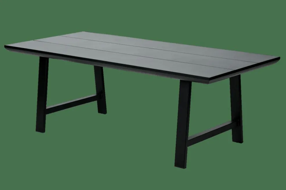 FORMAX Table De Jardin Avec Pieds X Noir