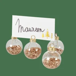 GLANCY Porte-noms Set De 4 Transparent