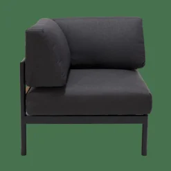 HANNA Lounge Teck Fauteuil Coin Noir