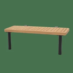 HANNA Lounge Teck Table D'appoint Noir, Naturel