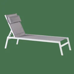 HUGO Chaise Longue Set De 2 Blanc / Gris