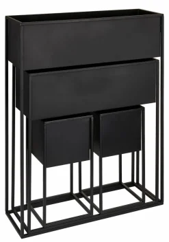 LARGO Pot De Fleurs Noir