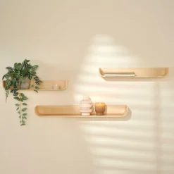 NOMA Étagère à Suspendre S/3 Naturel