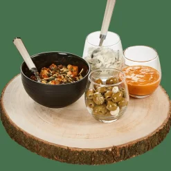 PAULO Plat En Bois Brun