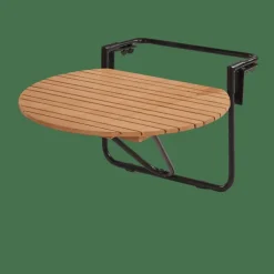 RAVA Table Pliante Table De Balcon Naturel