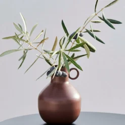 RONDO Vase Brun Foncé