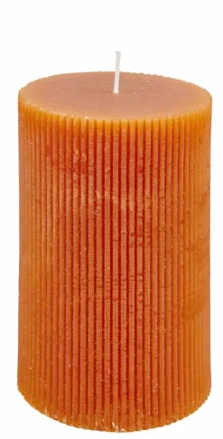 RUSTIC Bougie Côtelée Blanc