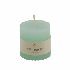 RUSTIC Bougie Côtelée Blanc