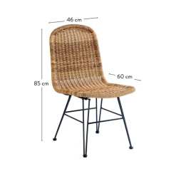 VIENNA Chaise Noir, Naturel