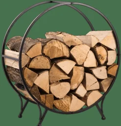 WHEEL Étagère Pour Bois Noir